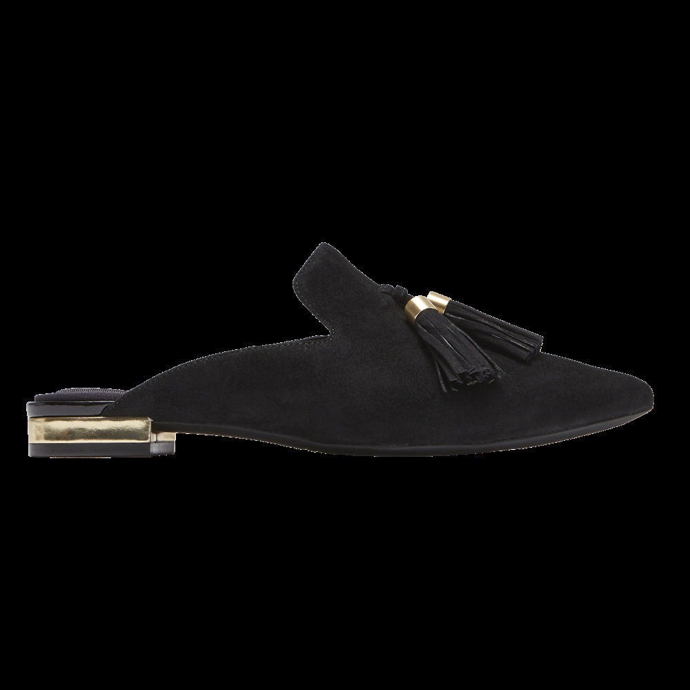 Rockport Slides For Womens Black - Total Motion Adelyn Tassel - FX2751386